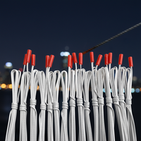 Allumeur électrique à fil blanc de 1 m avec capuchon rouge et effet d'étincelle pour les spectacles de feux d'artifice de Noël, d'Halloween, de mariage et du Nouvel An chinois