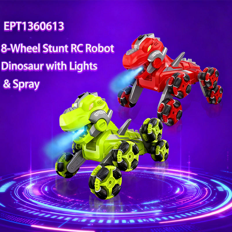 EPT1360613-8-Wheel Stunt RC Robot Dinosaure (20pcs/ctn)