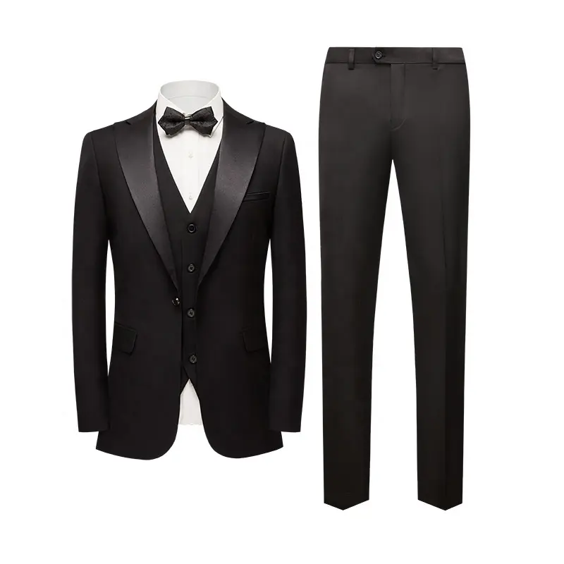 Costumes Hommes Customized Groom Men's Wedding Tuxedos 3 Pieces (jacket+pants+vest) Suits Men Wedding Slim Fit