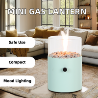 Mini foyer à gaz de bureau moderne 190g bouteille de bidon en acier de forme ronde compatible avec les foyers et les lanternes