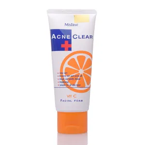 Mistine Acne Clear Vitamin C Facial Foam Acne-Free Formula Brighten Orange Whitening Thai Product Face Wash Thai Cosmetic