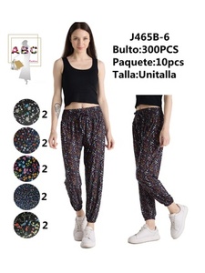 Pantalon Harem Femme en Tricot Spandex Polyester Taille Haute Élastique Longueur Cheville Coupe Ample Imprimé à Pois Décontracté Été - Product Image 1