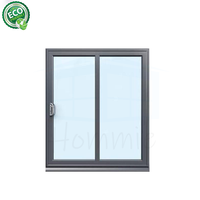 Fenêtre coulissante en aluminium à double vitrage, sur mesure, fabriquée à l'usine de Foshan, anti-poussière, en verre trempé, à haute efficacité énergétique