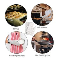 Nouveau ruban lavable coton cuisine four mitaines Premium résistant à la chaleur gants de cuisson pour cuisinière cuisson barbecue griller