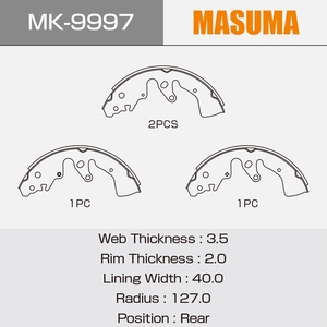Zapata de freno popular de Filipinas precio razonable MASUMA para SUZUKI 53200-65J01 - Product Image 4