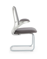 Chaise de bureau ergonomique moderne à dossier haut en maille respirante, hauteur réglable, siège en mousse moulée, base en acier
