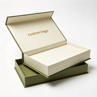 Boîte cadeau pliable réutilisable de luxe avec couvercle magnétique, emballage en carton écologique noir, vente en gros