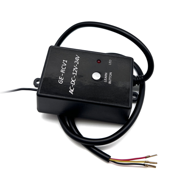 GE-RCV1 Garage Door Receiver AC-DC 12V-24V Receiver Compatible with 433.92MHZ Rolling Code