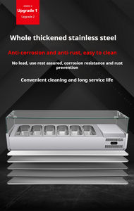 Ristorante commerciale tavolo e sotto il bancone <span class=keywords><strong>Pizza</strong></span> e insalata Bar Display refrigeratore contenitori - Product Image 5