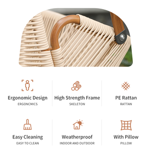 Modern Style Outdoor Leisure <strong>Swing</strong> Chair With High Strength Frame Hanging Hammock <strong>Bed</strong> For <strong>Garden</strong> Patio Balcony Use - Product Image 3