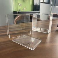 Boîtes rectangulaires transparentes en acrylique PS avec couvercle, fourniture directe d'usine, pour organisateur de bureau, rangement de jouets d'anime, présentoirs