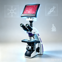 Hot Sale LCD Display Screen Achromatic Optics Microscope Trinocular Biological Microscope With LED Lamp