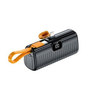 Mini Power Bank Ultra Mince L051126 Triple USB avec Câble Intégré Charge Rapide Format de Poche Compact Affichage Numérique KC - Product Image 1
