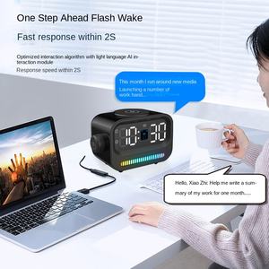 Altavoz Bluetooth inteligente con pantalla de reloj despertador, carga inalámbrica y control de voz, música legal a pedido <span class=keywords><strong>para</strong></span> el hogar/la oficina/la cabecera - Product Image 4