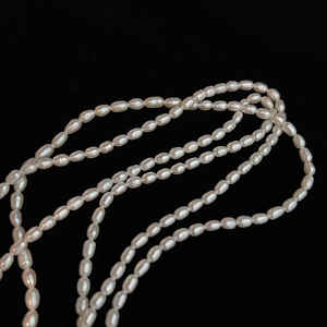 Cadena de Perlas de Agua Dulce Naturales con Cuentas de Arroz, Larga y Enrollada, de Plata 925, Estilo Vintage, para Suéter, para Bodas, Compromisos y Fiestas - Product Image 3