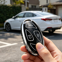 Compatible avec les accessoires de coque de clé Hyundai, convient pour Elanrtra Sonata Ioniq Santa Fe Santa Cruz KONA Tucson, étui de clé en TPU