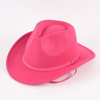 Chapeaux de Cowboy pour enfants de conception vierge simple Chapeau de performance de danse jazz pour enfants en feutre à large bord