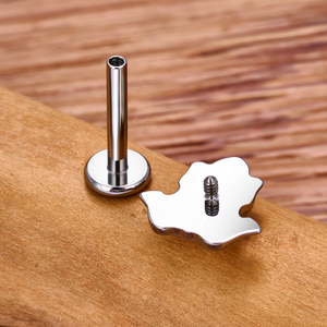 ASTM F136 titanio 16G <span class=keywords><strong>elefante</strong></span> Rana forma <span class=keywords><strong>oreja</strong></span> Stud estilo Punk nariz Stud pendiente Tragus Labret cartílago cuerpo Piercing joyería - Product Image 4