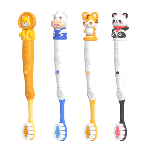 Nuevo diseño Animal vaca Tigre Panda León forma niño cepillo de dientes para chico lindo cepillo de dientes Animal cepillo de dientes para niños cepillo de dientes - Product Image 1