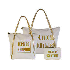 Bolso de hombro de playa personalizado para mujer, bolso de compras de lona de algodón para mujer, bolso de mano con bolsillo, logotipo impreso personalizado - Product Image 6