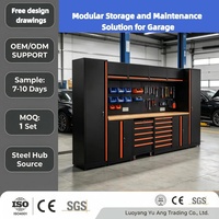 Gabinete de Almacenamiento de Herramientas Personalizable, Mueble de Reparación para Garaje de Acero Laminado en Frío con Múltiples Cajones para Técnicos Profesionales