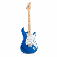 Guitare D-130S pour débutants, style ST, 6 cordes, corps plein, avec micros HSS, manche en érable, trémolo pour la performance