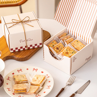 Boîtes en papier personnalisables pour pâtisseries de fêtes – Nouveaux contenants pour biscuits, bonbons, mochi, madeleines, scones, gâteaux simples – Emballage
