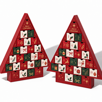 Boîte de calendrier de l'avent de Noël personnalisée, 24 tiroirs, carton rigide, emballage cadeau cosmétique, vente en gros