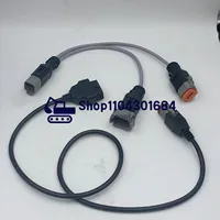 Kabel Sambungan Harness Diagnostik Mesin Kelautan 6+8 Pin untuk Alat Pemindai Vocom Vodia Adapter Suku Cadang Mesin Konstruksi