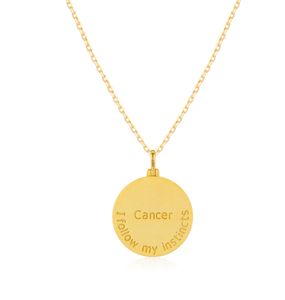 Loveher Jewelry lujo Retro moda Gemini <span class=keywords><strong>Capricornio</strong></span> cáncer Zodiaco collar 925 latón plateado para uso General no es fácil de desvanecer - Product Image 4