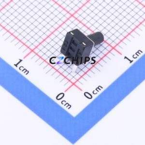 K2-1109DF-I4SW-04 Push Button Switch Through hole Component (THT) Switch Round Plunger 50mA 12V Black - Product Image 2