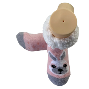 Chaussettes de yoga d'intérieur de haute qualité Chaussettes antidérapantes Chaussettes personnalisées avec fourrure à l'intérieur pour une protection contre la chaleur et le glissement - Product Image 1