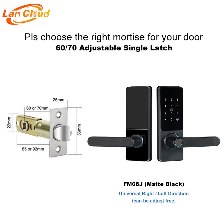 Matte Black-60/70 Adjustable Single Latch