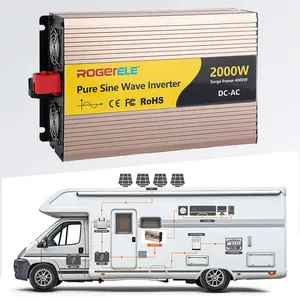 2000 W/2kw 2000 WATT 12V/24V/48V DC à AC 110V/120V/220V/230V onduleur de voiture