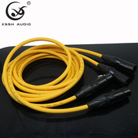Câble audio XLR mâle vers femelle en cuivre pur OFC plaqué argent, câble HIFI blindé pour haut-parleur de voiture et microphone