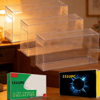 Boîte de présentation en plastique pour collection Ultra Premium 151 UPC avec matériaux recyclés, design personnalisable en PET, boîtes en acétate