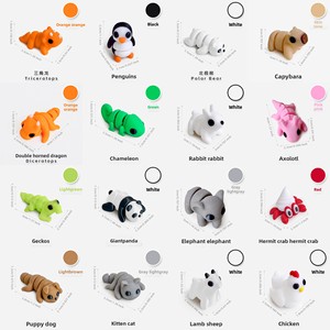 Vente en gros YUCHEN – Jouets en plastique imprimés en 3D, petits animaux colorés, modèles de simulation pour la décoration de <span class=keywords><strong>micro</strong></span>-paysages, transfrontalier - Product Image 2