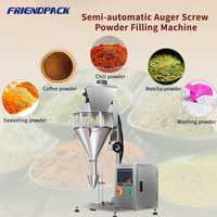 Machine de remplissage semi-automatique UPK pour poudre, avec vis sans fin, pour sachets et bouteilles, petite échelle, pour poudre de poivre et autres poudres sèches