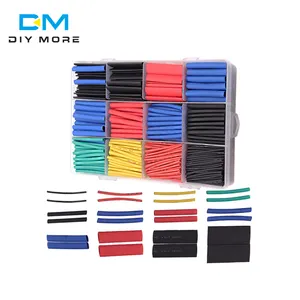 750pcs Excellent green Black Heat shrink tubing heat shrinkable sleeve insulation heat shrink tube