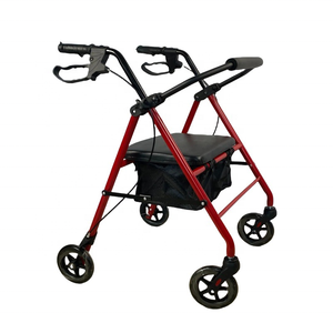 LANSING MEDICAL Compact Foldable 4-Wheel Aluminium Alloy Rollator <strong>Walker</strong> <strong>Seat</strong> for Seniors Mobility Aids CE Certified <strong>Roller</strong> - Product Image 6