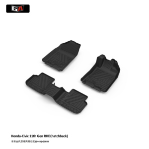 Tapis de sol de voiture professionnels en TPE toutes saisons antidérapants pour <span class=keywords><strong>Honda</strong></span> <span class=keywords><strong>CIVIC</strong></span> 11e génération RHD - Product Image 1