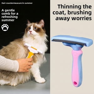 Peine para Perros y Gatos de ABS con un Solo Clic para Eliminar el Pelo y Eliminar las Pelusas - Cepillo para el Cuidado de Mascotas - Product Image 3