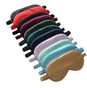 Masque de sommeil en satin double face, nouveau design, avec bande élastique, respirant, logo personnalisé, masque de sommeil en soie pour les voyages - Product Image 4