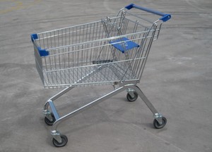 Phong cách Châu Âu 130L Chrome mạ đẩy Mua sắm Xe đẩy giỏ hàng cho trẻ em moq 100 cái - Product Image 3