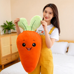 Nuovo Arrivo: Peluche a Forma di Carota Lunga, Vendita Diretta dalla Fabbrica, Cuscino Decorativo a Forma di Carota, Adorabile Cuscino Imbottito a Forma di Verdura - Product Image 4