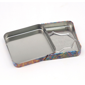 Tùy Chỉnh Màu Sắc Và Logo Phẳng Bao Bì <span class=keywords><strong>Tinplate</strong></span> Container Kim Loại Phẳng Trường Hợp Squaretin Hộp Với Bản Lề Kim Loại Có Thể Cho Món Quà - Product Image 4