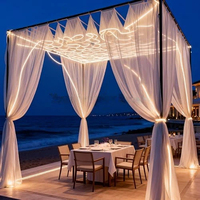 LILIS Rideaux de plafond en coton pour mariage, forme nuage, imperméables, pour fête, camping en plein air et décoration d'ambiance de restaurant