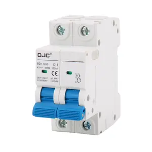 Qjc C16 5a 6a 16a 202a 25a 30a 32a 40a 50a 63a MCB 6ka 2p disyuntor en miniminibipolar AC DC