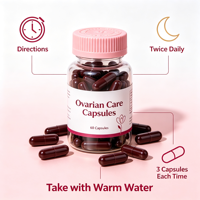 Capsules à base de plantes pour le soin des ovaires, complément alimentaire pour l'équilibre hormonal féminin, mélange d'herbes de safran, de ginseng rouge, de reishi et d'agripaume