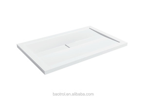 Base de <span class=keywords><strong>ducha</strong></span> de superficie sólida, bandeja de <span class=keywords><strong>ducha</strong></span> de <span class=keywords><strong>resina</strong></span> de piedra de mármol Artificial, Panel de pared de baño - Product Image 2